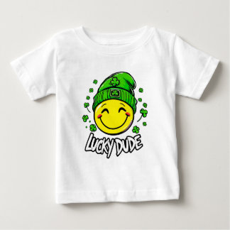 Lucky Typ Smile Face St. Patrick's Day Baby T-shirt