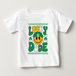 Lucky Typ Smile Face St. Patrick's Day Baby T-shirt