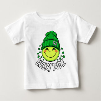 Lucky Typ Smile Face St. Patrick's Day Baby T-shirt