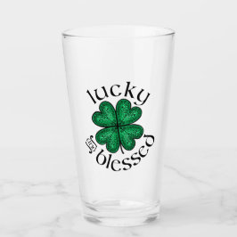 Lucky und gesegnetes Buntglas Irish Kleeblatt Glas