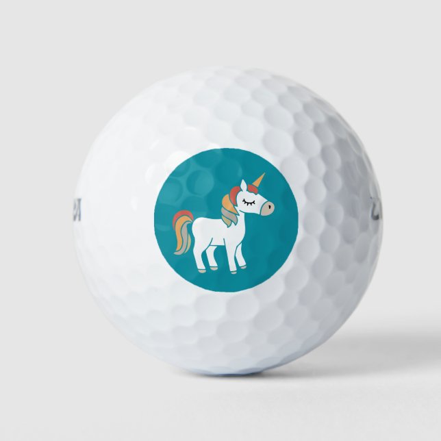 Lucky Unicorn - Sei das Einhorn Golfball (Vorderseite)