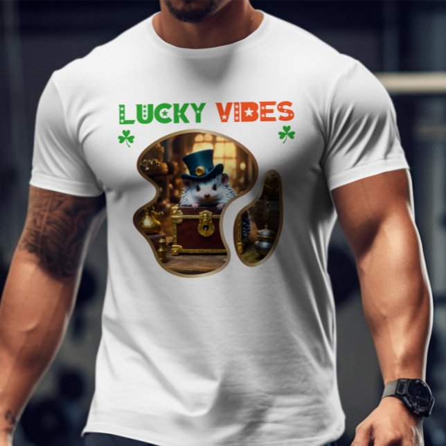 Lucky Vibes - Green Glow Dance Party T-Shirt (Von Creator hochgeladen)