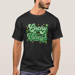 Lucky Vibes Hearts Liebe Kleeblatt C Groovy Patric T-Shirt