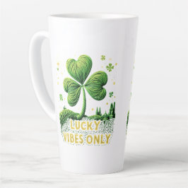 Lucky Vibes Only Yarn Clover St Patrick's Day Milchtasse