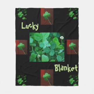 Lucky Vierblättriges Kleeblatt Blanket Fleecedecke