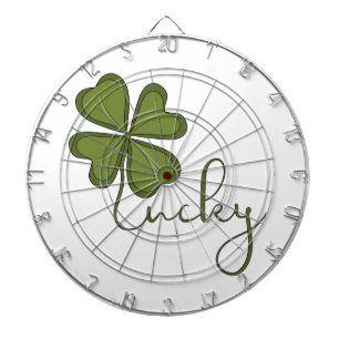 Lucky Vierblättriges Kleeblatt Dartscheibe