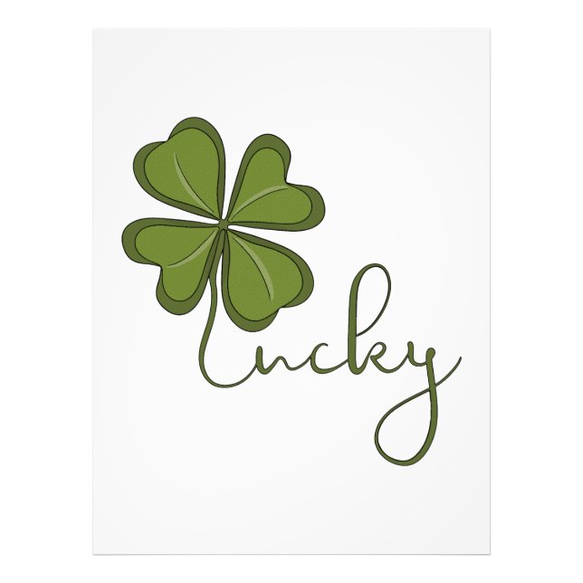 Lucky Vierblättriges Kleeblatt Fotodruck (Vorne)