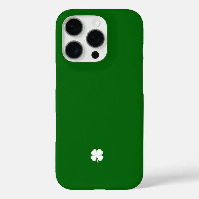 Lucky Vierblättriges Kleeblatt Green Custom Irish Case-Mate iPhone Hülle (Rückseite)