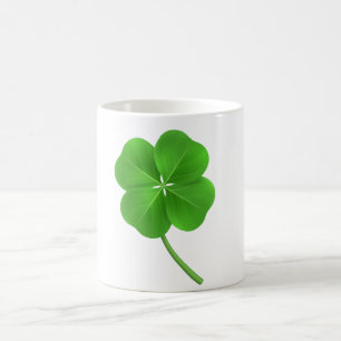 Lucky vierblättriges Kleeblatt Kaffeetasse