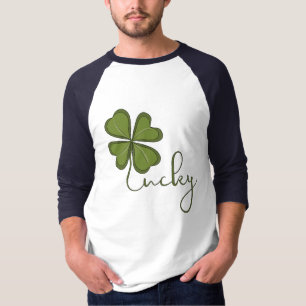 Lucky Vierblättriges Kleeblatt T-Shirt