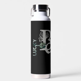 LUCKY Water Flasche Trend Abstrakt Art Green