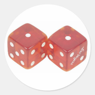 Lucky Wedding Dice Runder Aufkleber