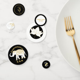 Lucky White Thai Elephant Personalisiert Konfetti