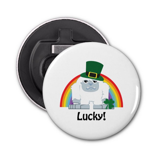 Lucky Yeti Leprechaun Flaschenöffner (Vorderseite)