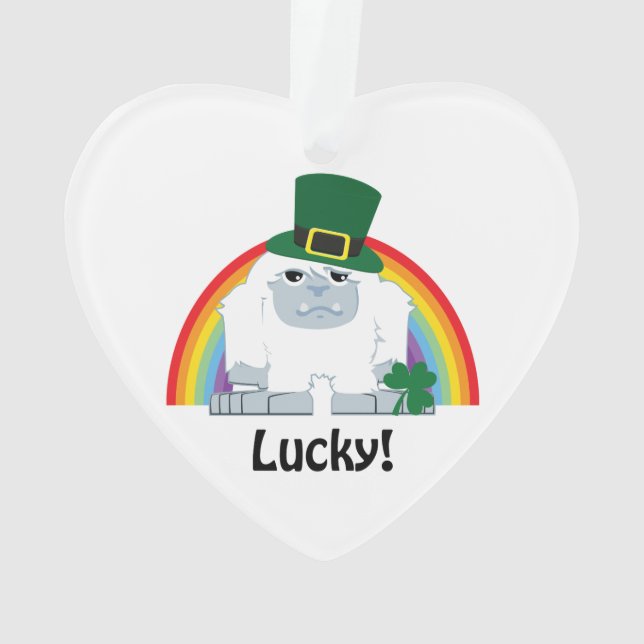 Lucky Yeti Leprechaun Ornament (Rückseite)