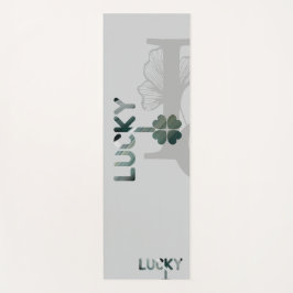 LUCKY Yoga Mat Abstrakt Art Black Green Emerald Yogamatte