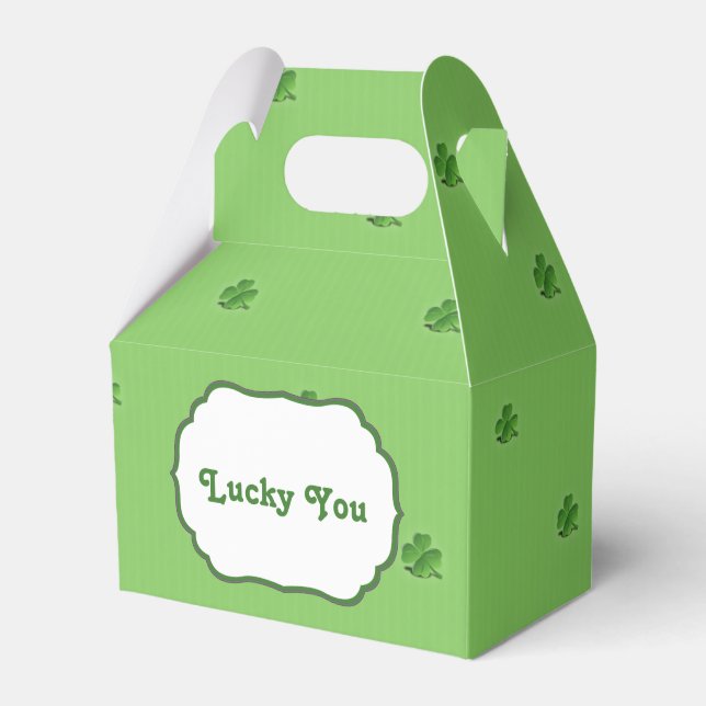 "Lucky You" Custom Text St Patrick's Day Geschenkschachtel (Vorderseite)