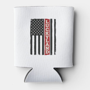 Luckyland Vertikale Patriotic Flagge Vintage Dosenkühler