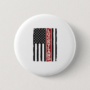 Luckyland Vertikale Patriotische Flagge Vintage Button
