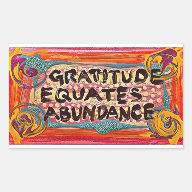 LuckyPen Dankbarkeit Rechteckiger Aufkleber (Vorderseite)