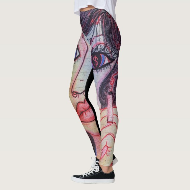 LuckyPen Kunst-Leggings Leggings (Links)