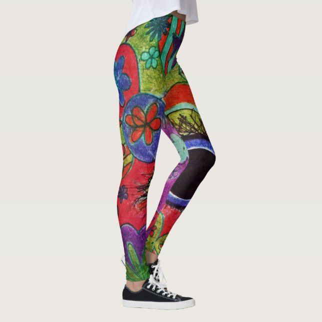 LuckyPen Kunst-Leggings Leggings (Rechts)