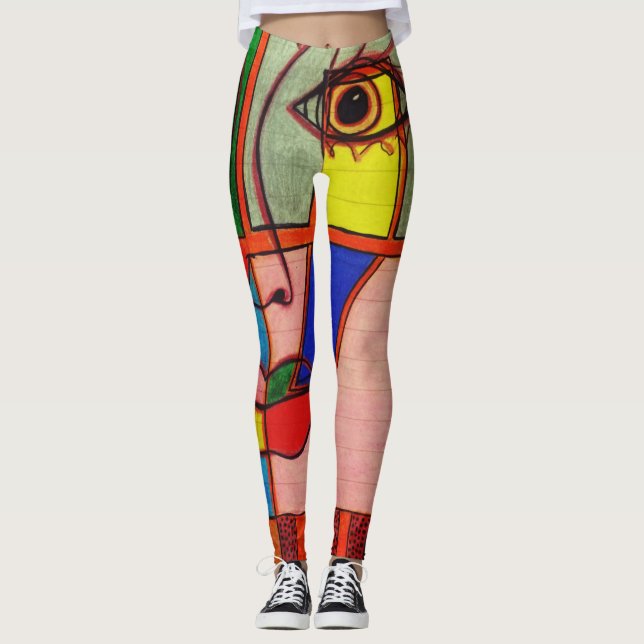 LuckyPen Kunst-Leggings Leggings (Vorderseite)