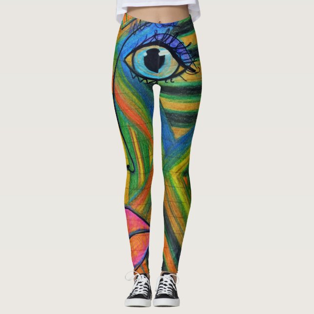 LuckyPen Kunst-Leggings Leggings (Vorderseite)