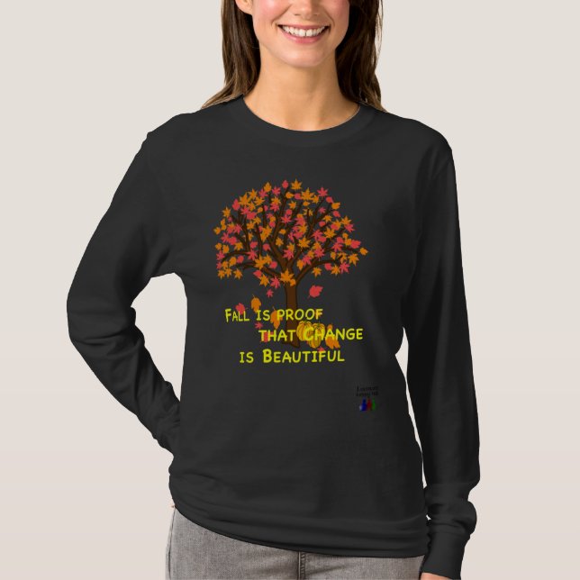 Lucmarty Fall is Proof Maple Leaves Pumpkin Autumn T-Shirt (Vorderseite)