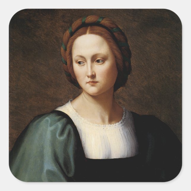Lucrezia Sommaria Quadratischer Aufkleber (Vorderseite)