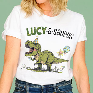 Lucy-a-saurus Dinosaur Kindergeburtstagsfeier nach T-Shirt