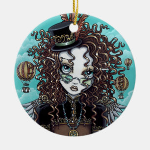 "Lucy" Dampf-Punkluft-Ballon-Fee-Verzierung Keramikornament