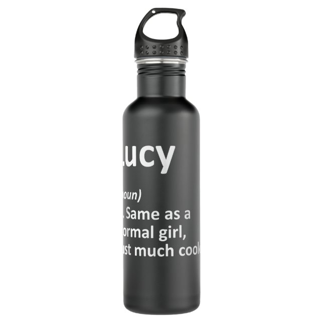 LUCY Definition Personalisiert Name Funny Birthday Edelstahlflasche (Vorderseite)