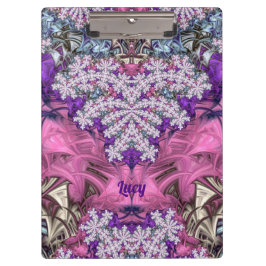 LUCY ~ FLORAL! ~ Lila Pink White und Blue ~ Klemmbrett