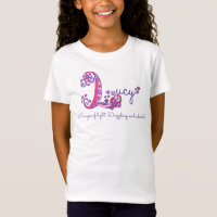 Lucy Girls L Name bedeutet Monogramm Tee