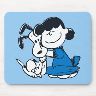 Lucy Hugging Snoopy Mousepad