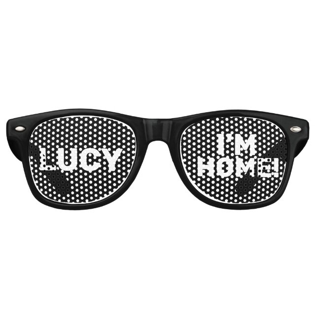 LUCY, ICH BIN ZUHAUSE! FUNNY RETRO SUNGLASSES FUN- PARTYBRILLE (Vorderseite)