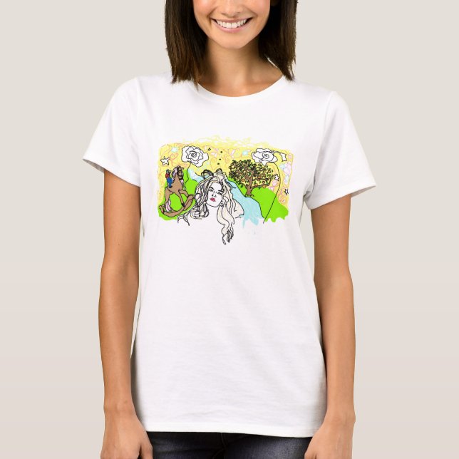 Lucy im Himmel mit Diamant-Augen T-Shirt (Vorderseite)