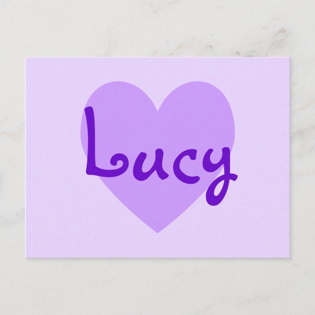 Lucy in Lila Postkarte (Vorderseite)
