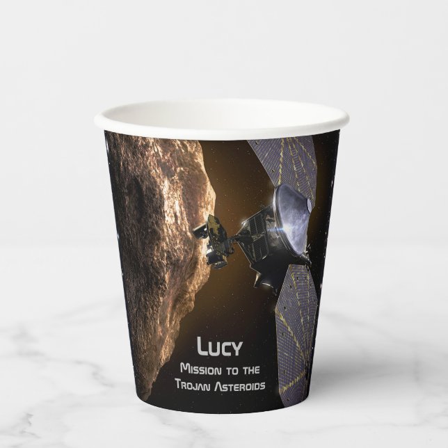 Lucy Mission to Study Trojan Asteroids Pappbecher (Vorderseite)