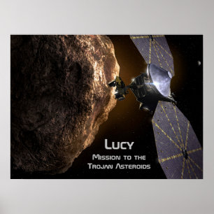 Lucy-Mission zum Studium von Trojaner-Asteroiden Poster