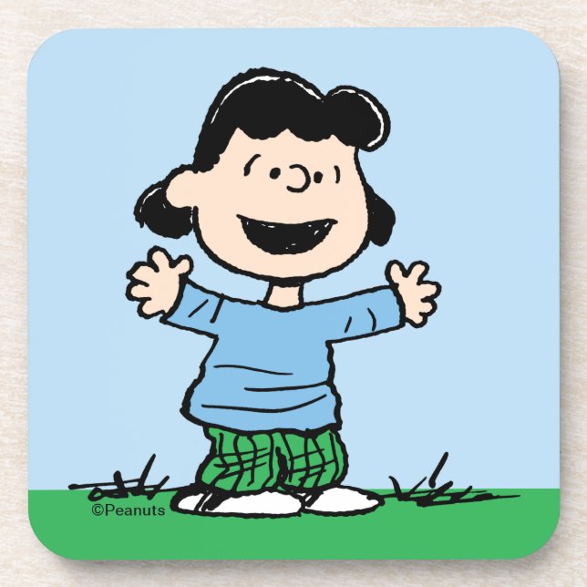 Lucy mit Waffen weit Getränkeuntersetzer (Vorderseite)