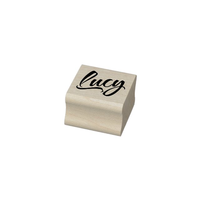 Lucy Name kursive dekorative Skript-Schriftart Gummistempel (Stempel)
