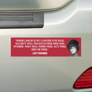 Lucy Parsons Wage Labor Abolition Bumper Sticker Autoaufkleber