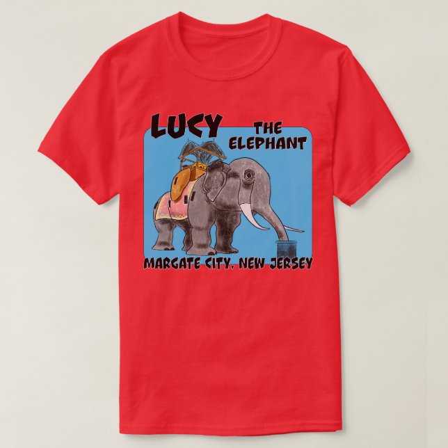 Lucy The Elephant Jersey Shore T-Shirt (Design vorne)
