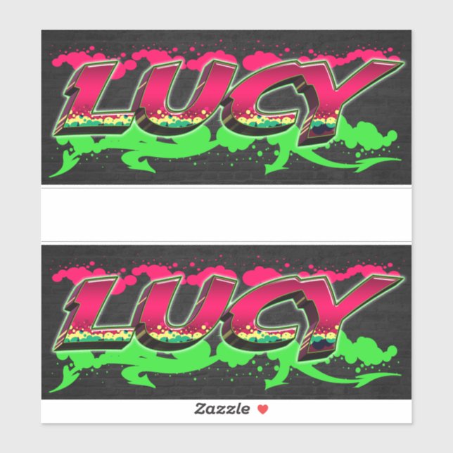 Lucy Vorname Name Graffiti Aufkleber Sticker (Blatt)