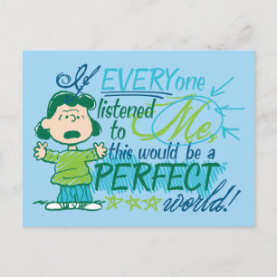 Lucy: "Wenn mir alle zuhörten..." Postkarte