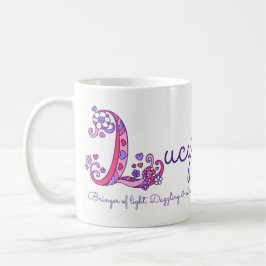 Lucynamensbedeutung dekoratives L Monogramm-Tasse Tasse
