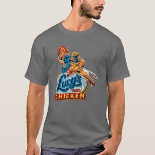 Lucyx27s Fried Chicken Neon-Zeichen T-Shirt