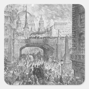 Ludgate Hill Quadratischer Aufkleber